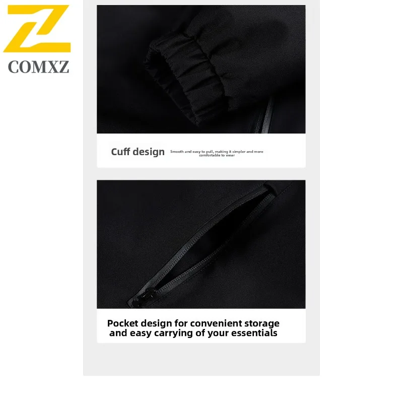 COMXZ Hiking Travel Versatile Mens Jacket Lightweight Windproof Motorcycle Jackets Street Style Comfortable Autumn Clothing