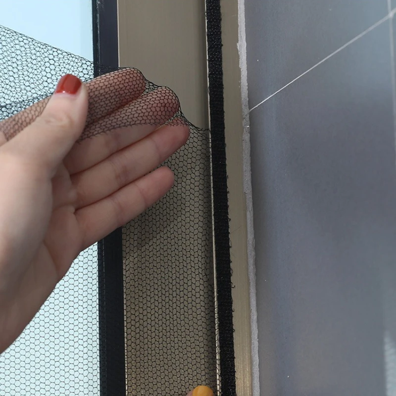 DIY 셀프 접착식 투명 창문 방충망 다기능 모기 방지망 간편 재단 DIY 네트 가정용 여름용
