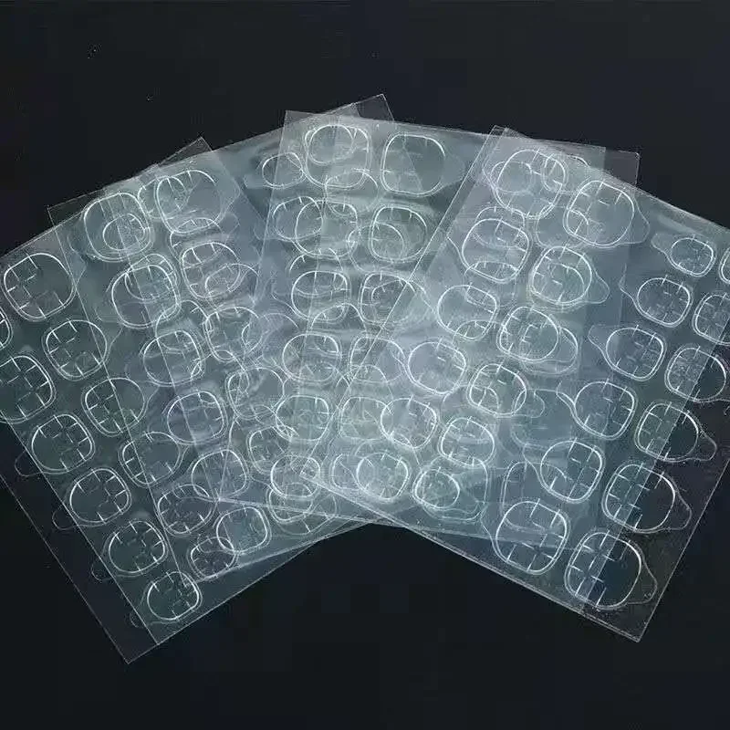 60/120PCS Fake Nails Nail Jelly Glue Double Sided Adhesive Tape Glue Sticker Press on Nails Tips 1-10sheeteet