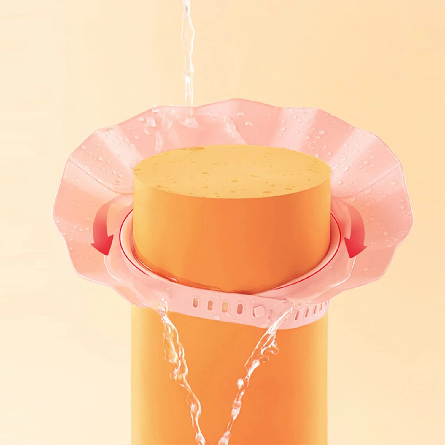 1pc Baby Adjustable Shower Cap Ear Protection Safe Shampoo Bathing Soft Hat Tpe Material Reusable Multi-Functional Sun Hat