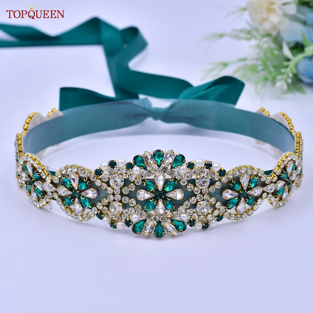 Rhinestones Golden Belt for Women Party Dress Moroccan Caftan Female Luxury Sash Bride Wedding