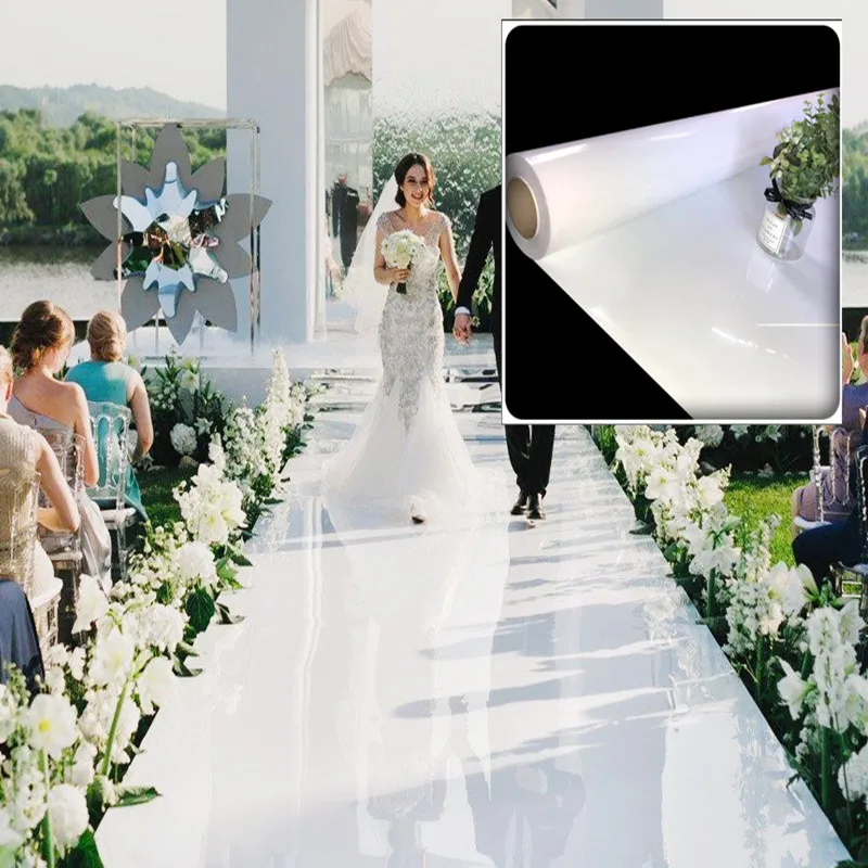 Luxurious Arrival White Themes Wedding Centerpieces Mirror Carpet Aisle Runner 1m 1.2m 1.5m 2m Wide For Party Stage Decorations