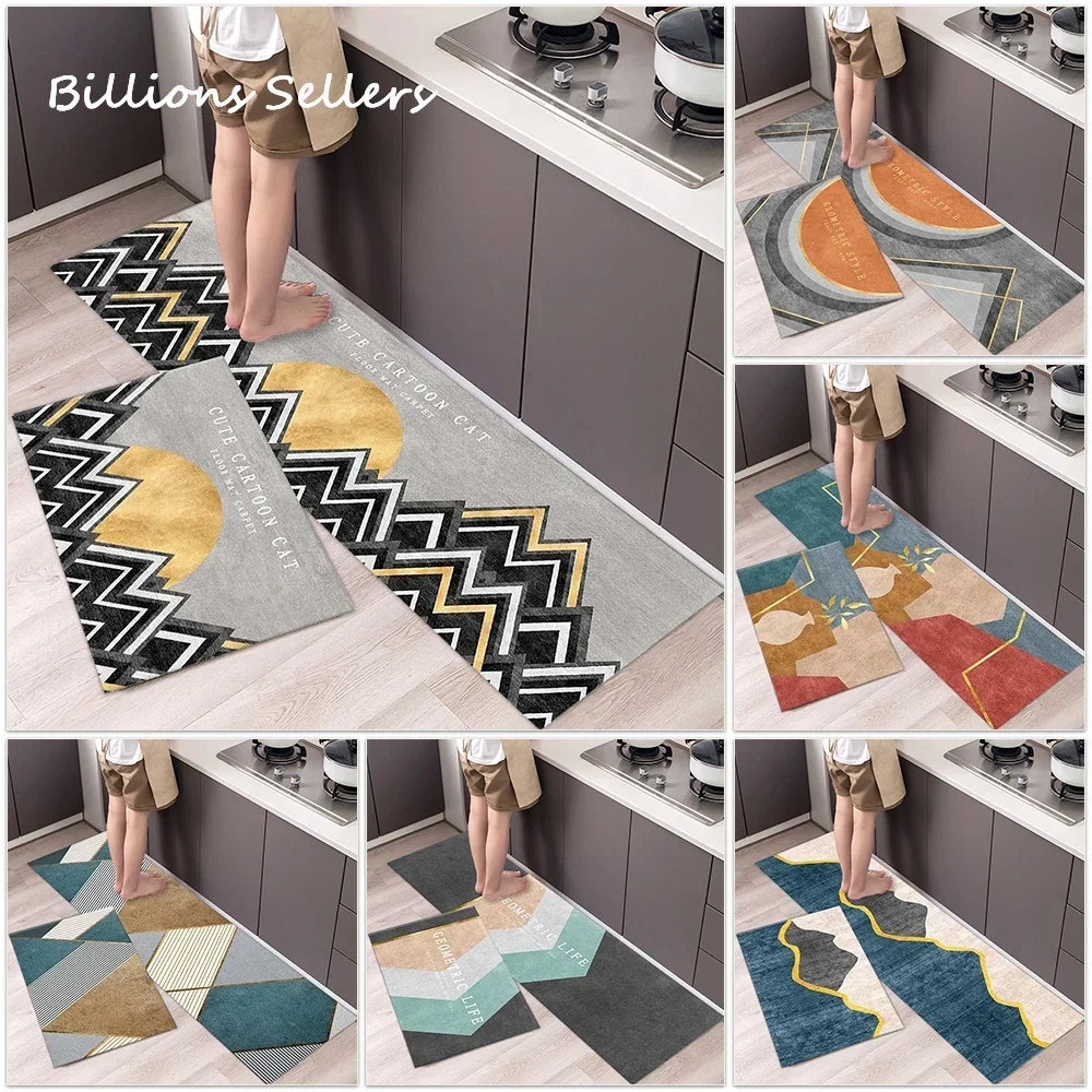 

Kitchen Mat Absorbent Long Area Rug Kitchen Carpet Runner Rugs Entrance Door Mat for Kitchen Bedroom Living Room