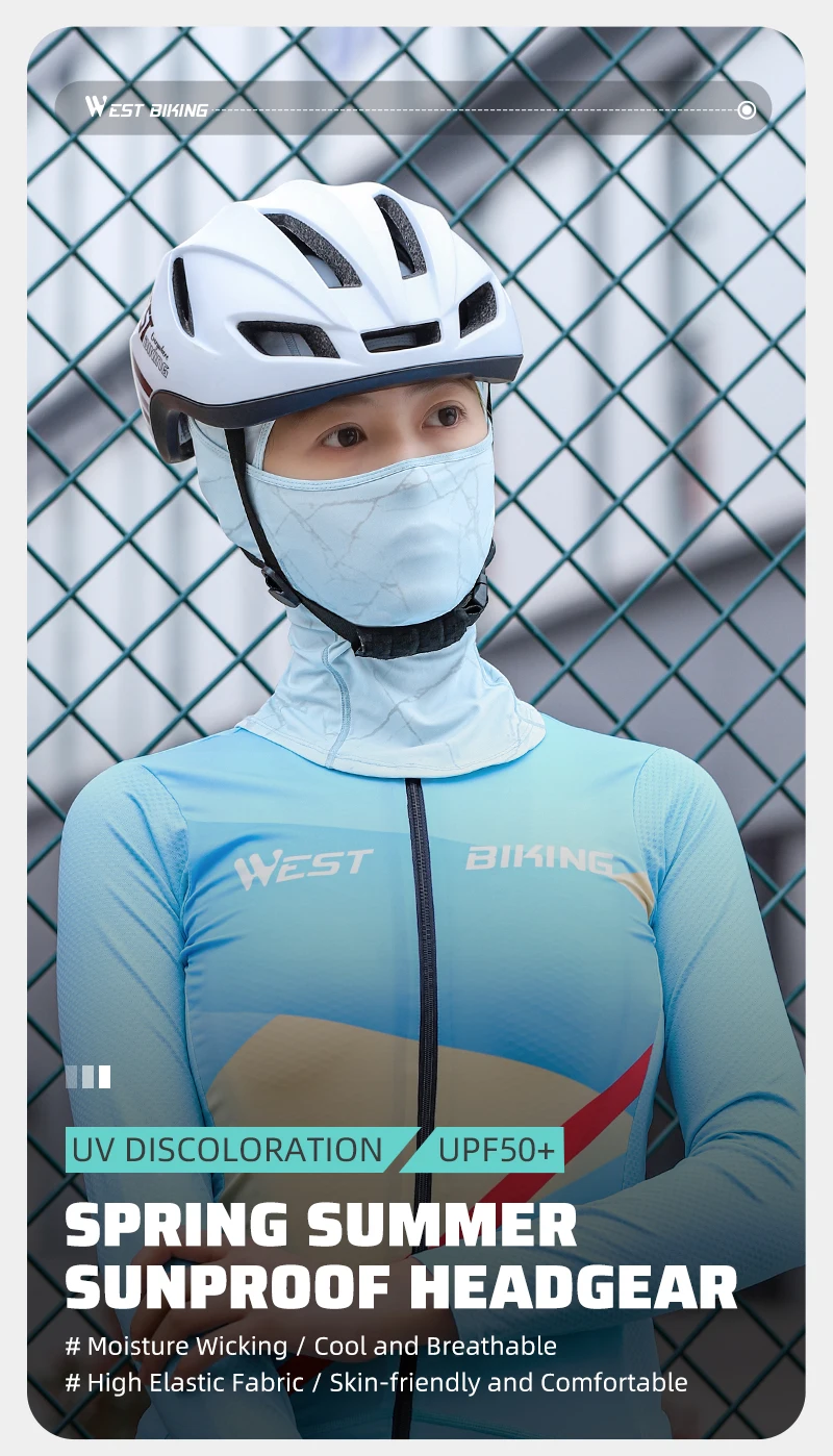 Description Picture 2 of itemWEST BIKING Cycling Mask Spring Summer UV Protection Bike Balaclava Men Women Breathable Outdoor Scarf Motorcycle Face Masks