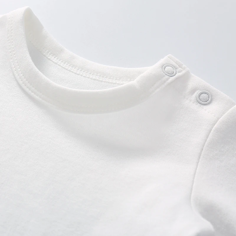 Newborn Baby Boy Girl Clothes 0-24 Months 100% Cotton Bodysuit Shoulder Buckle Solid Color Long Sleeve Onesies For Baby