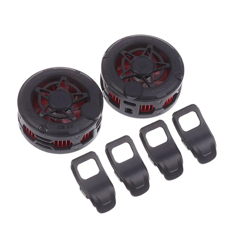 {MX} 2 in 1 마그네틱 클립 반도체 휴대폰 쿨러 휴대용 디지털 디스플레이 RGB 라이트 쿨링 팬 (휴대폰용)