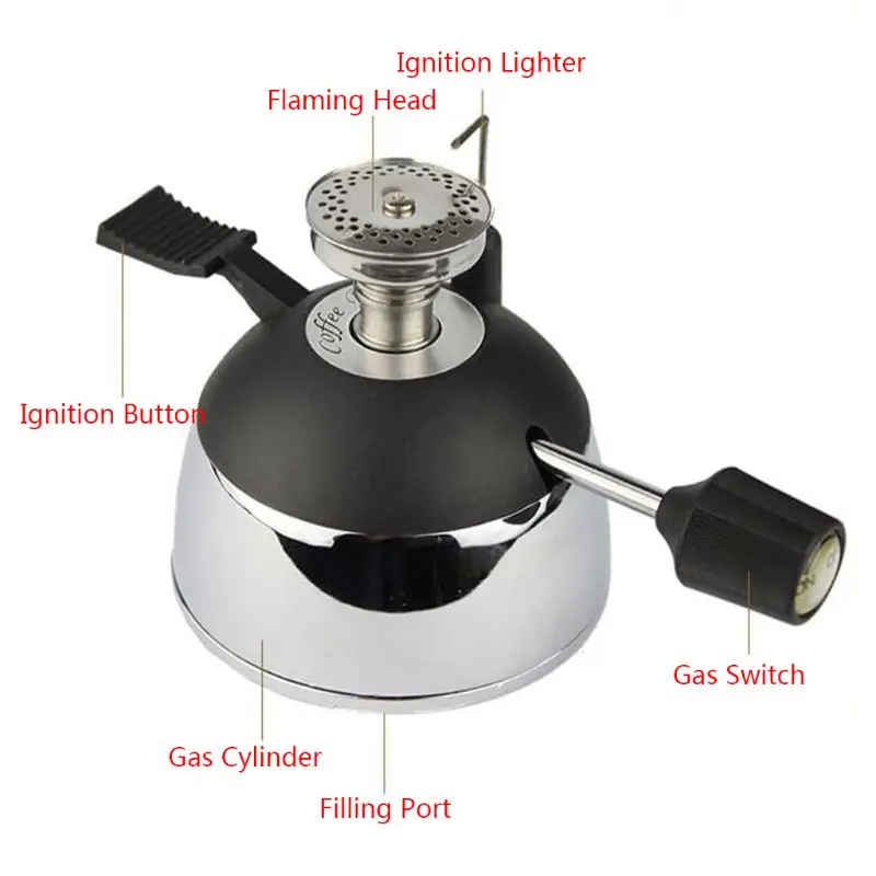 Mini Tabletop Butane Gas for Burner With Ceramic Flame for Head For Siphon Sypho New Dropship