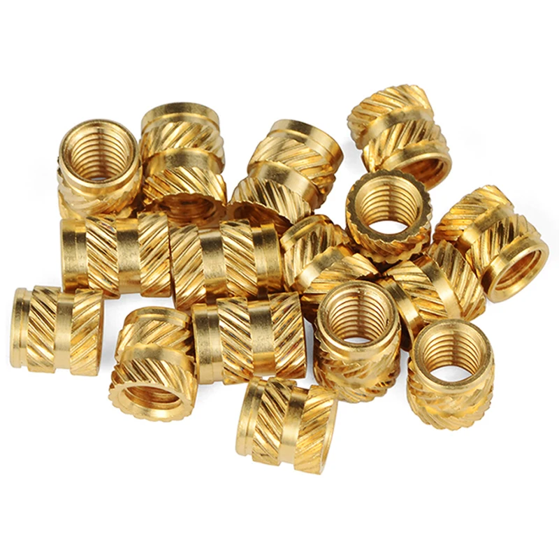 50Pcs M3 Brass Knurled Inserts Hot Melt Nut Female Thread Embed Parts Pressed Fit Into Holes 3D Printing Heat Set Insert Nuts brass insert nuts