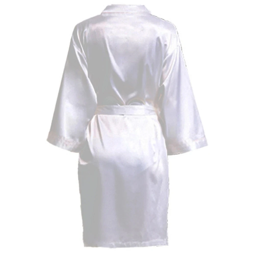 Wedding Party Team Bride Robe Without Letters Kimono Satin Pajamas Bridesmaid Plain Bathrobe bride robes