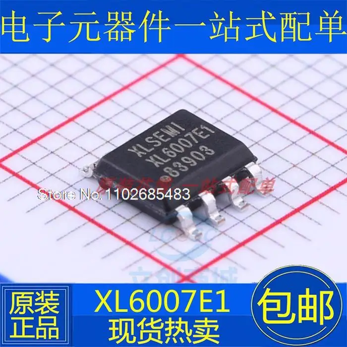 

10PCS/LOT XL6007E1 SOP-8 2A 60V 400khz