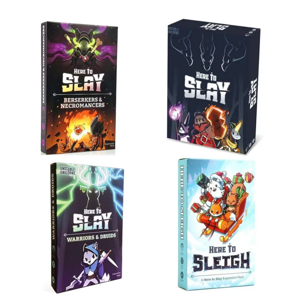 Here to Slay Here to Sleigh Holiday Expansion Pack Strategic Trading Card Game For Kids Teens Adults 2-6 Player
