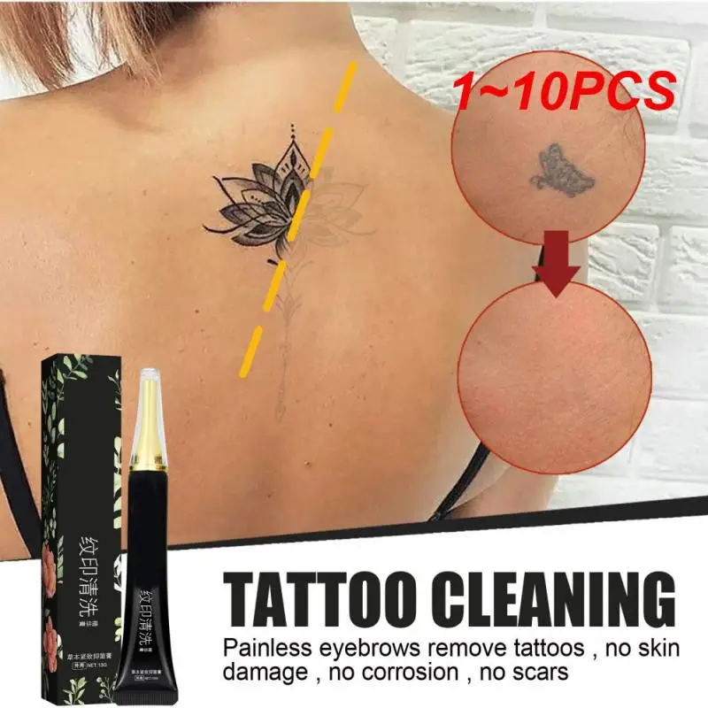 

1~10PCS Tattoo Cleaning Permanent Tattoo Removal Cream Skin Tattoos Remover Gel Painless Scarless Removal Maximum Strength Body