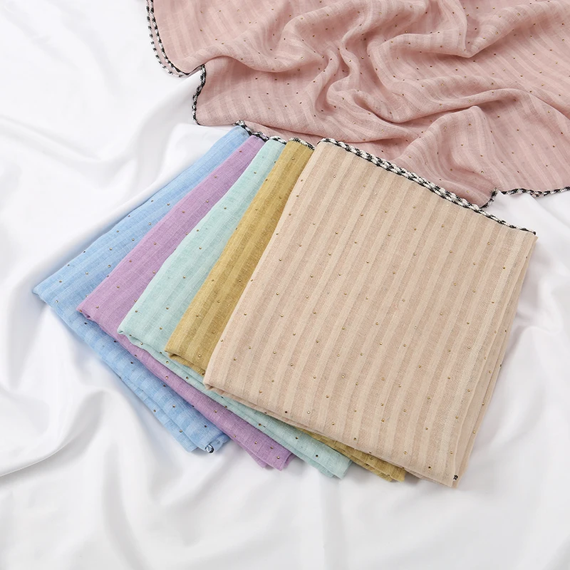 Women Muslim Cotton Hijab Shawls Scarf Crinkle Plain Soft Cotton Headscarf Islamic Head Wraps Hijabs I.1497869767