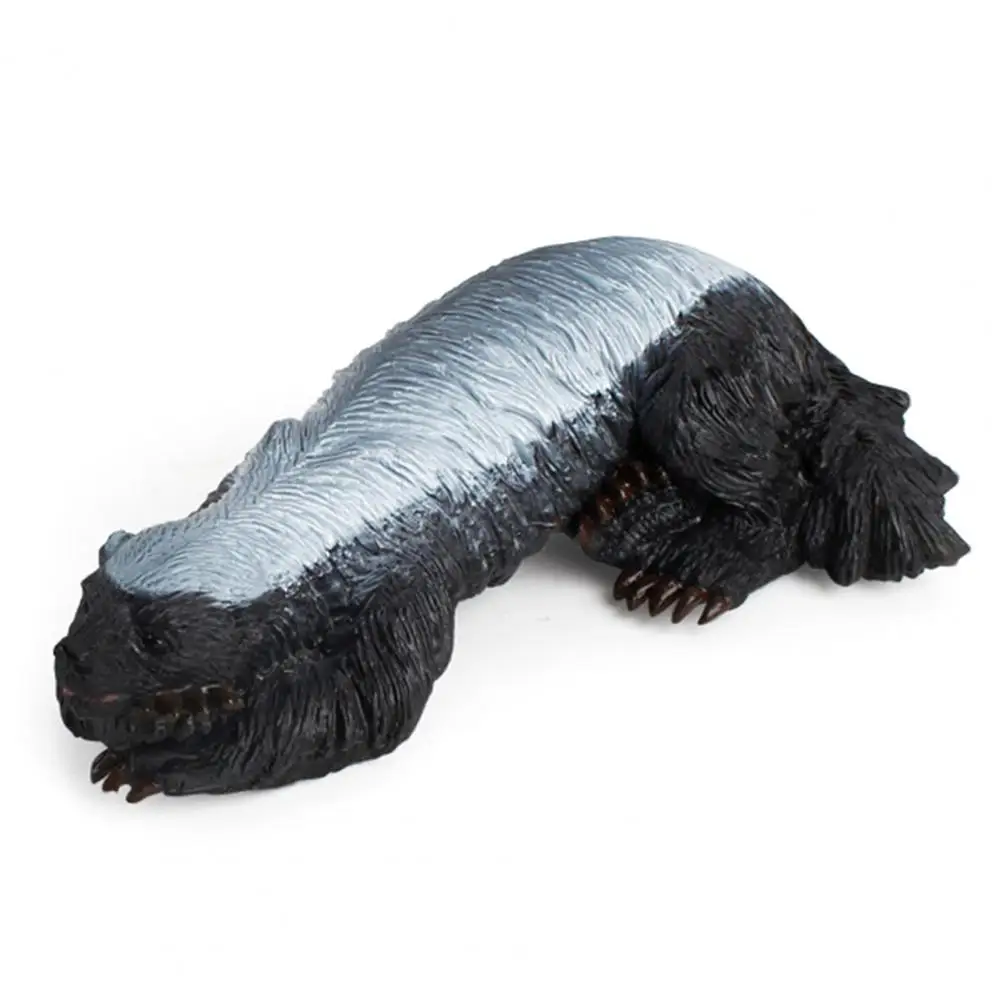 Honey Badger Figurine Realistic Simulation Wild Animal PVC Miniature Honey Badger Educational Toy for Kids 3