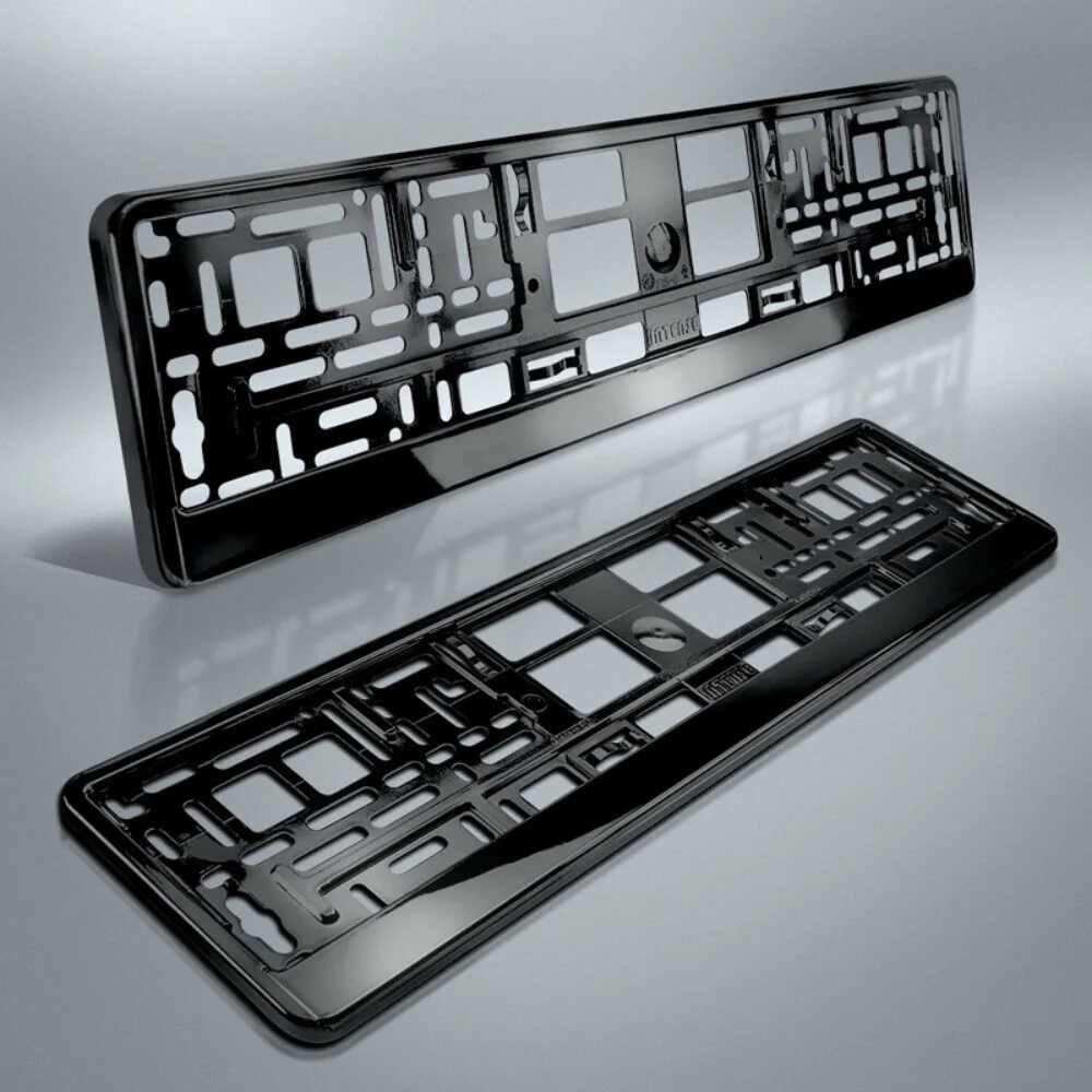 1/2pcs Black License Number Plate Holder Surround European Regulatory