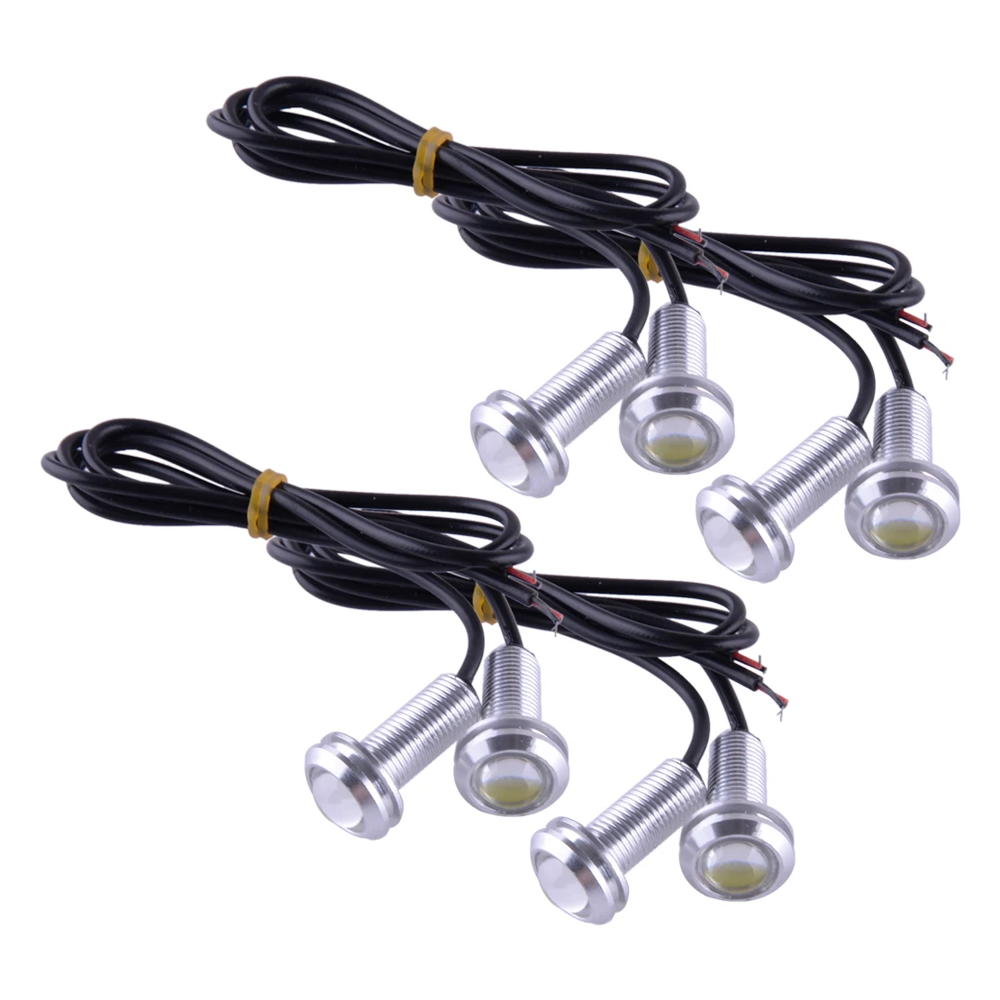 8Pcs 12V Waterproof White LED Silver Outrigger Spreader Transom Underwater Light For Car Truck Boat Trailer