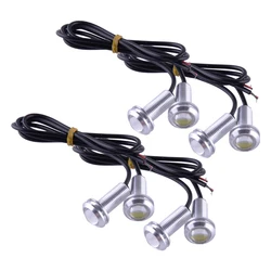 8Pcs 12V Waterproof White LED Silver Outrigger Spreader Transom Underwater Light For Car Truck Boat Trailer