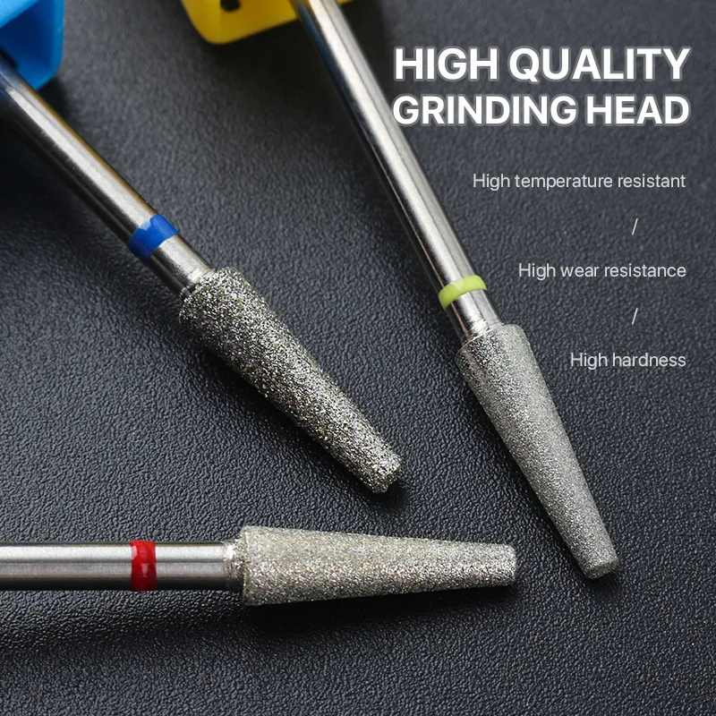 

3 Grits Nail Drill Bits Diamond Tapered Barrel Sander Tips for Manicure Pedicure 3/32" Shank Extra Fine Medium Fine