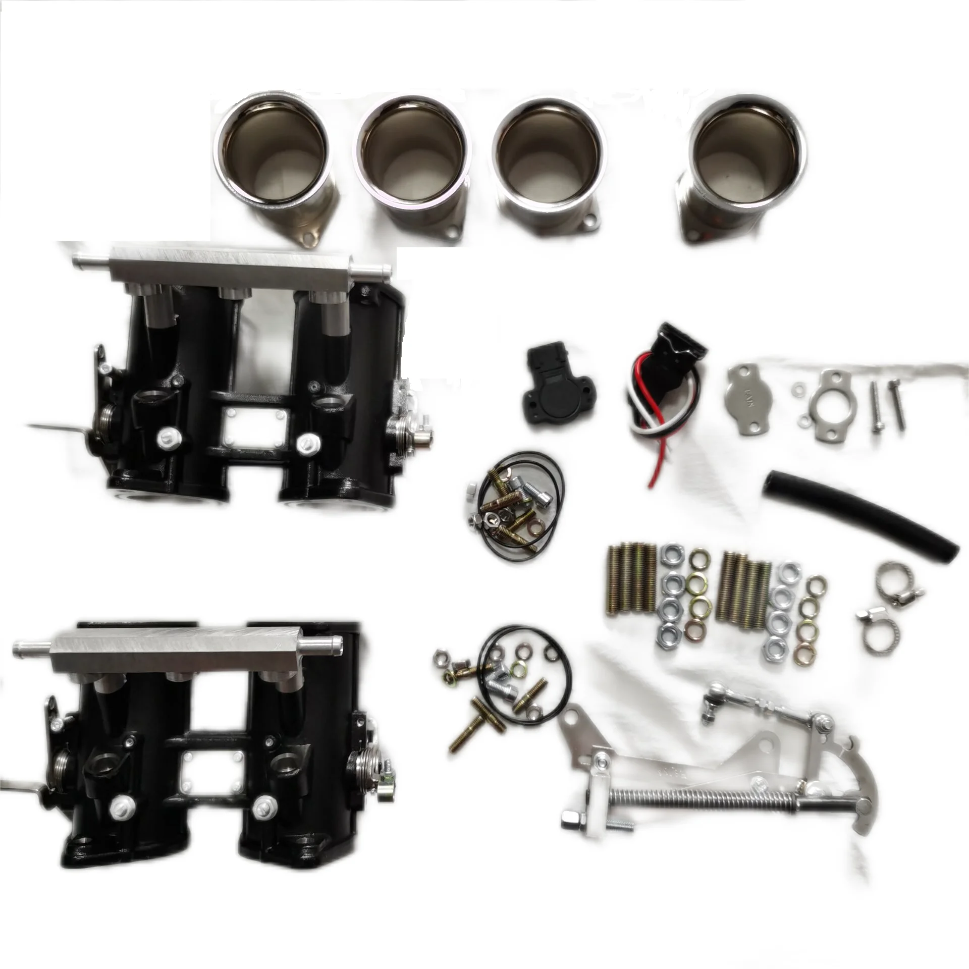 

FAJS 45DCOE throttle bodies and TPS and air horn and linkage and base gasket