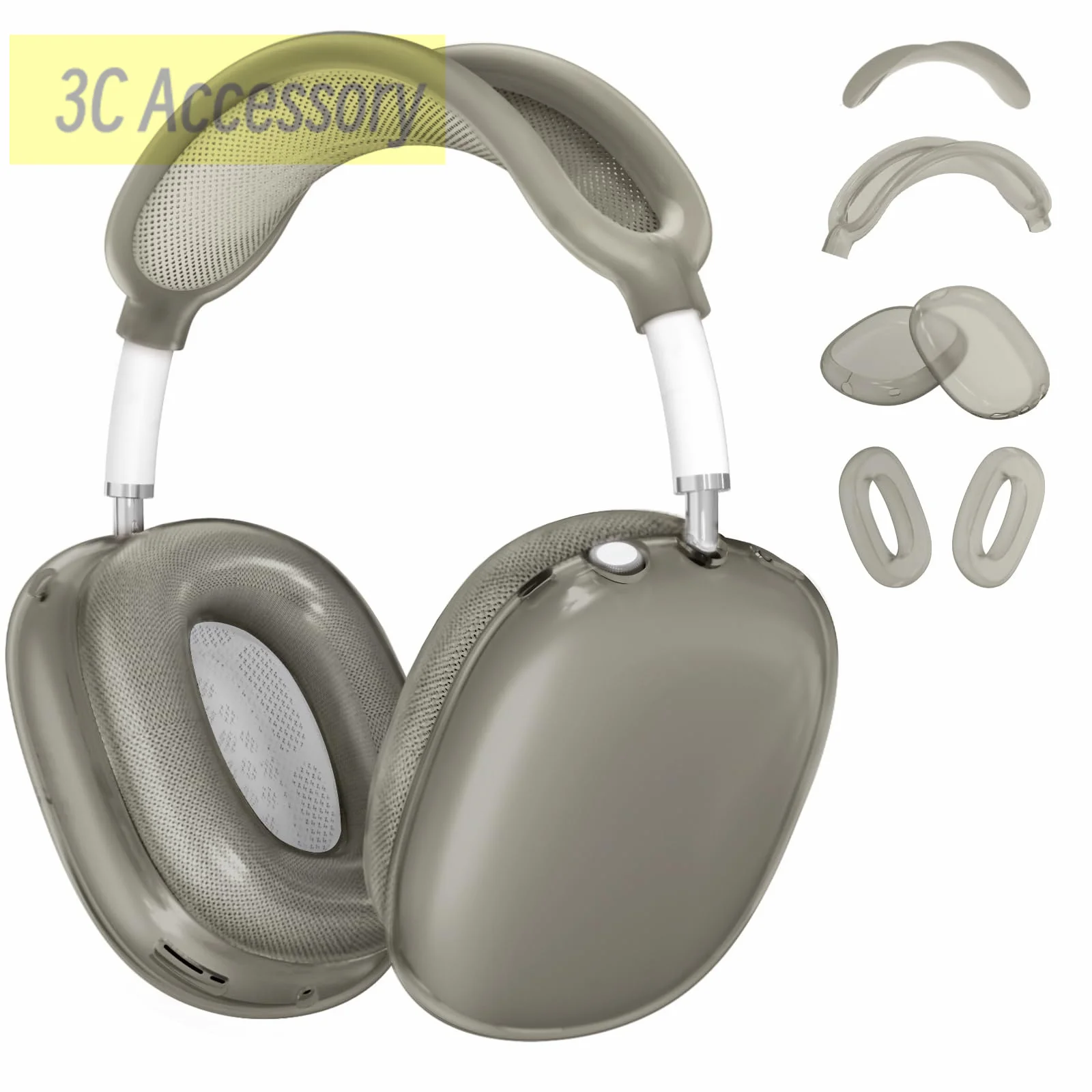 Nuova Custodia 3 In 1 Per Apple Airpod Max Custodia Per Cuffie Nera Trasparente Accessori Di Lusso Per Airpods Max 2020 Custodia Per Auricolari