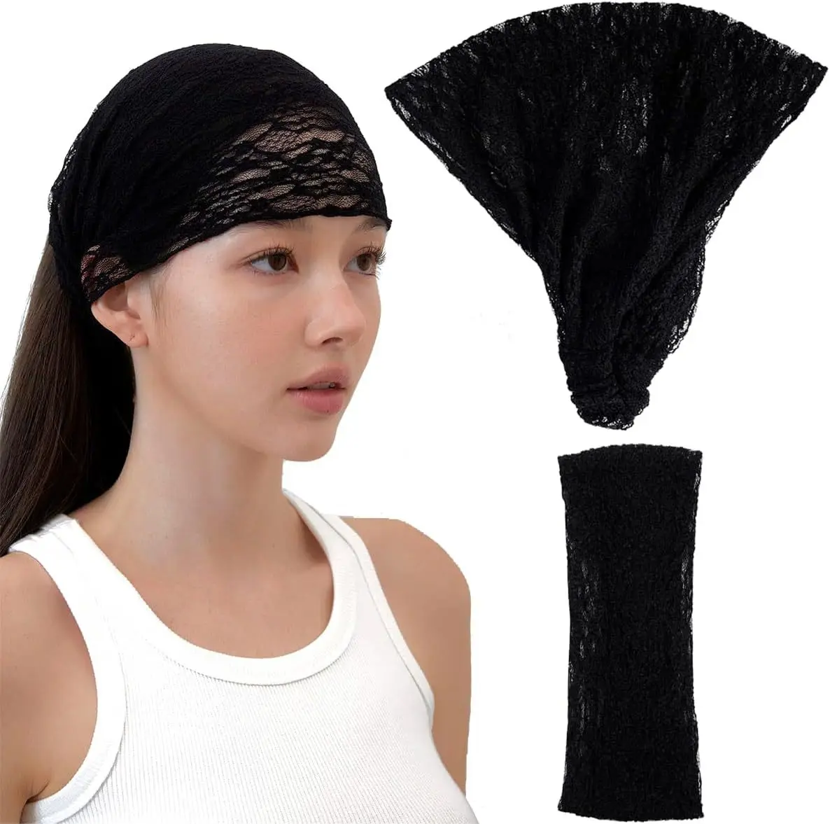 2026 Spitzen-Elastik-Haarbänder, Stirnbänder, Kopftücher für Damen und Mädchen, Scrunchies, Haarreifen, Haarband-Accessoires, Kopfschmuck, Haarschmuck, Ornamente – Detail 6