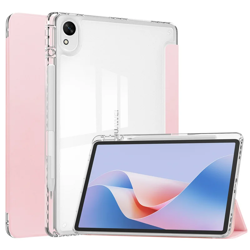 Trifold Acrylic Clear Hard Stand Case with Pen Holder