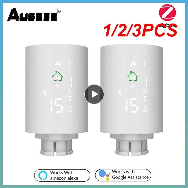 

1/2/3PCS Tuya 3.0 TRV Thermostat Smart Radiator Actuator Valve Thermal Head Programmable Temperature Controller Alexa