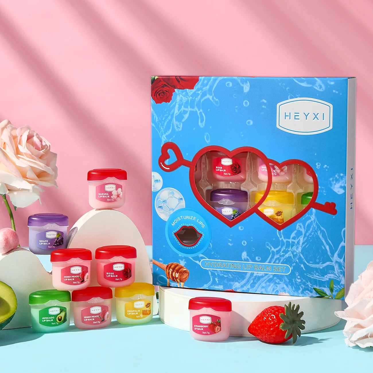 16pcs Vaseline Fruit Series Lip Balm Set Sleeping Lip Mask Moisturizing Hydrating Non-sticky Anti-Cracked Lip Balm Lips Care 2