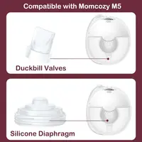 Duckbill Valves and Diaphragm Compatible with Momcozy M5 Breast Pump, Breast Pump Replacement for Momcozy M5 Breast Pump 2