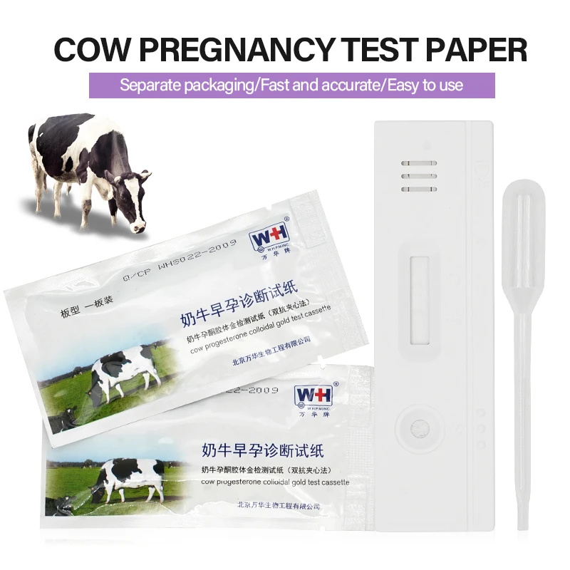 5/10 Pz Mucca Bovino Bovino Incinta Striscia Di Prova Carta Rilevamento Gravidanza Teste Progesterone Colloidale Attrezzature Agricole Veterinarie