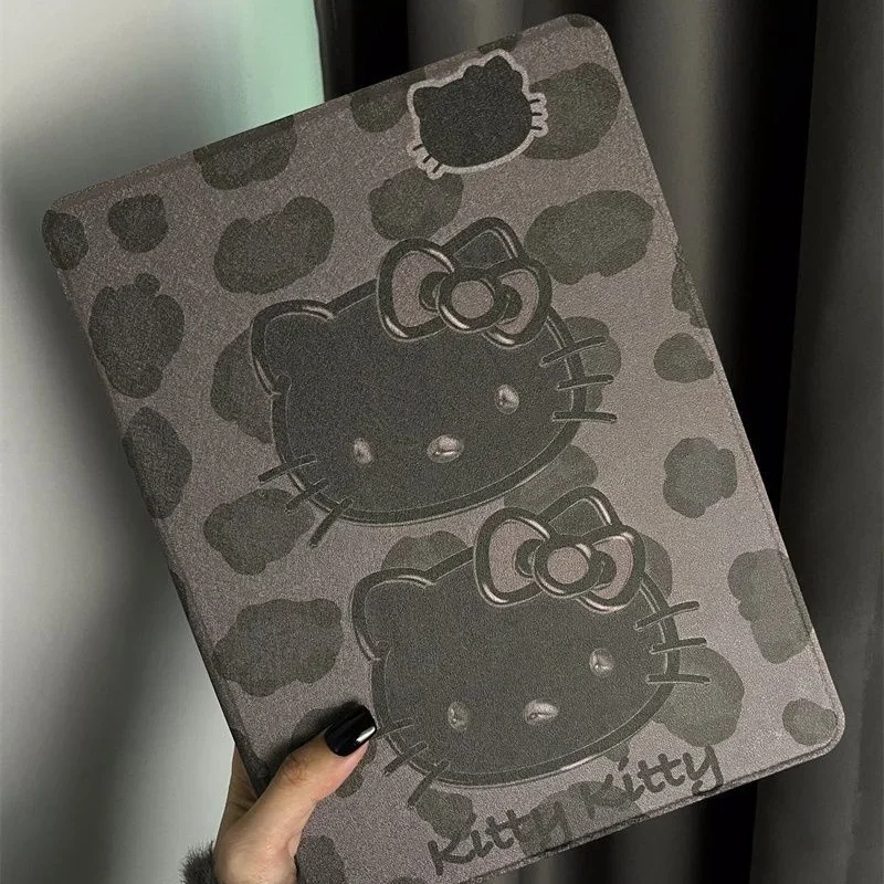 헬로 키티 블랙 레오파드 프린트 플립 스탠드 태블릿 케이스 Air1/2/3/4/5세대 IPad 5/6/10세대 Mini6 IPad Pro - AliExpress
