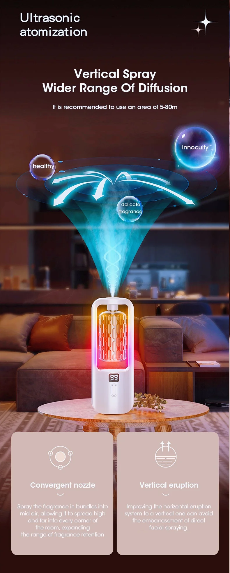 Shangri-La Hilton five-speed adjustable aromatherapy diffuser Essential oil atomizer living room bedroom aromatherapy machine