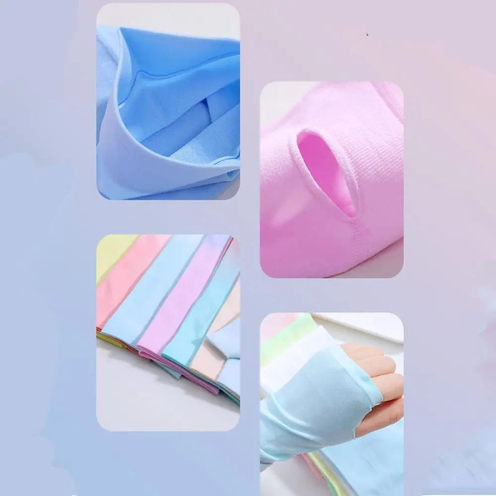 Anti-UV Ice Silk Sleeves Gradient Color Ultraviolet Proof Sunscreen Sleeves Cooling Sleeves Sun Protection Cover