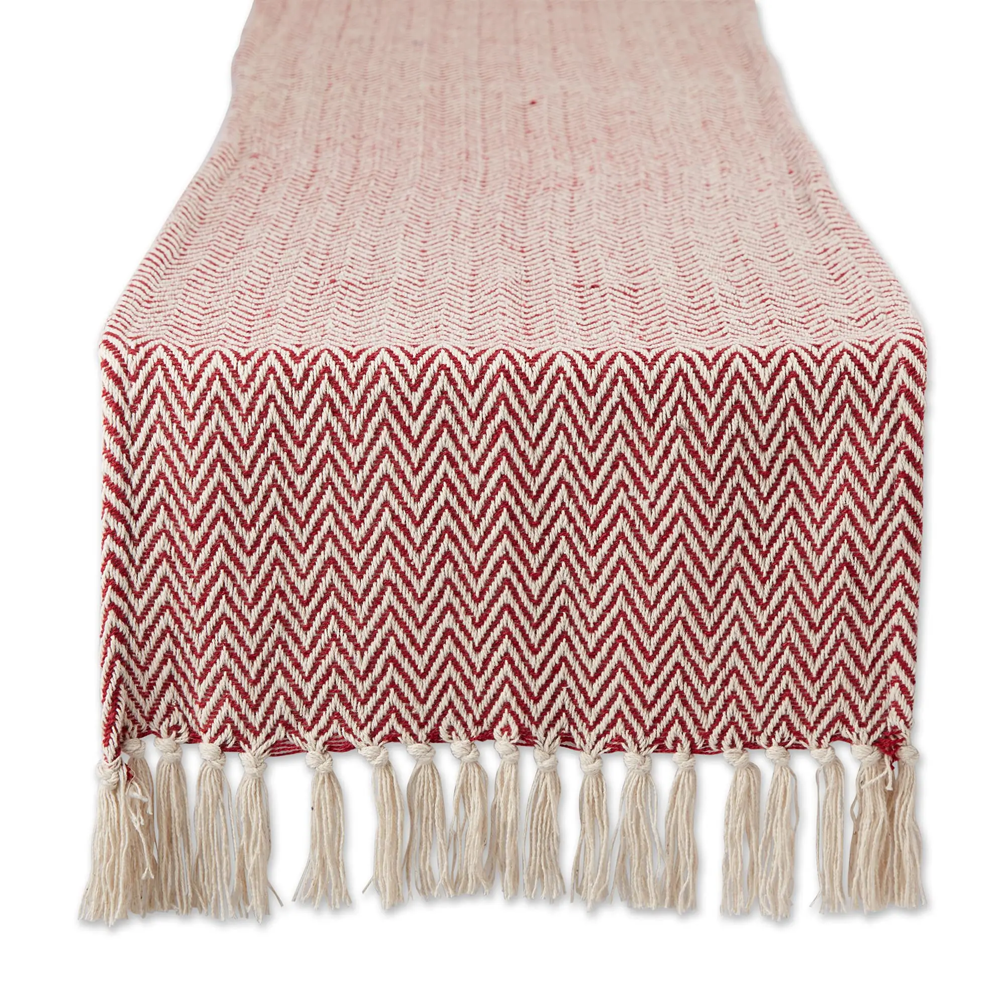 

Woven Basic Tabletop Collection Chevron Table Runner with Tassels, Rustic Table Runners for Table Decor,Wedding Holiday Party