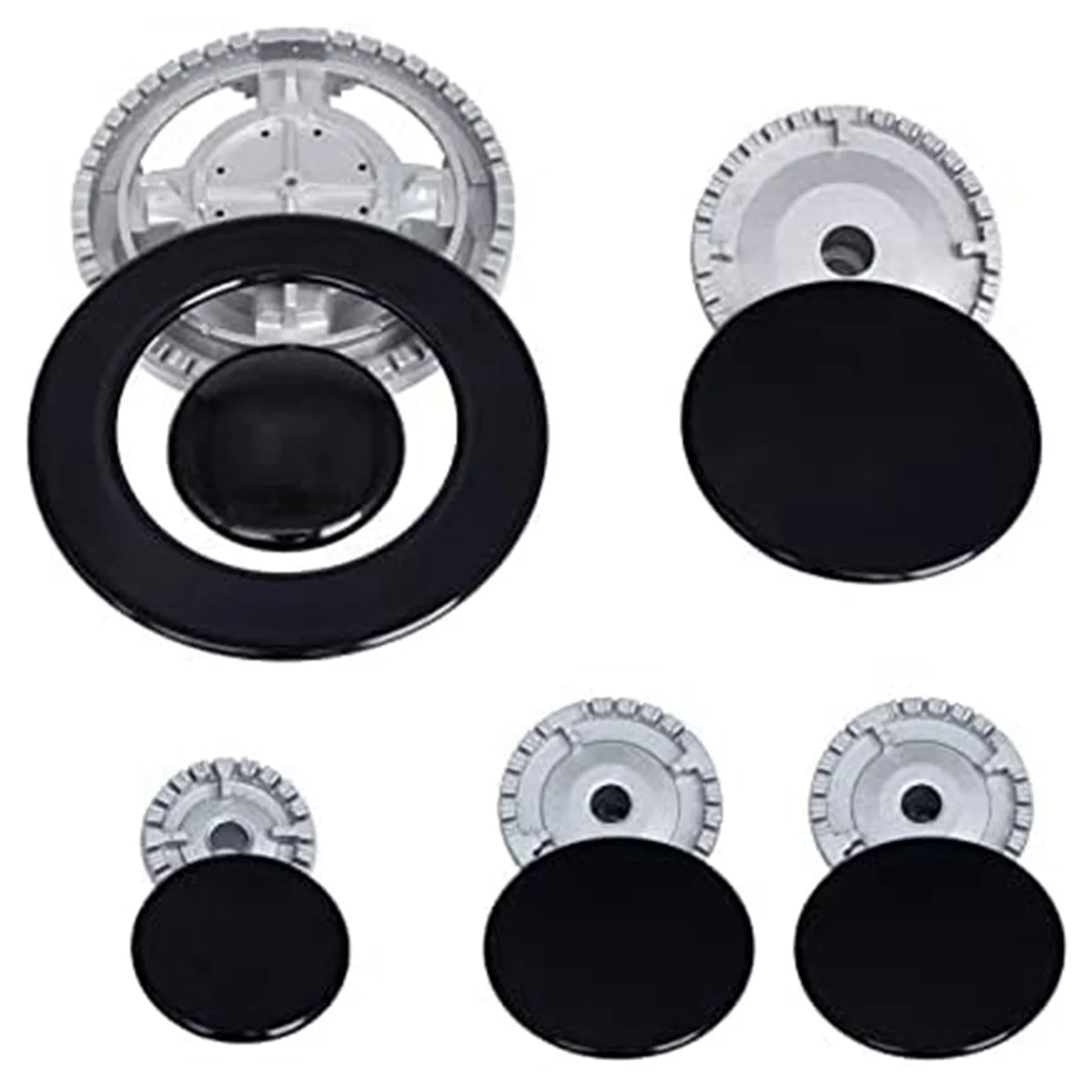 Cooker Hat Set Oven Gas Hob Burner Crown Flame Cap Cover For Kitchen Fit For SABAF Stove Handles Lid Kit