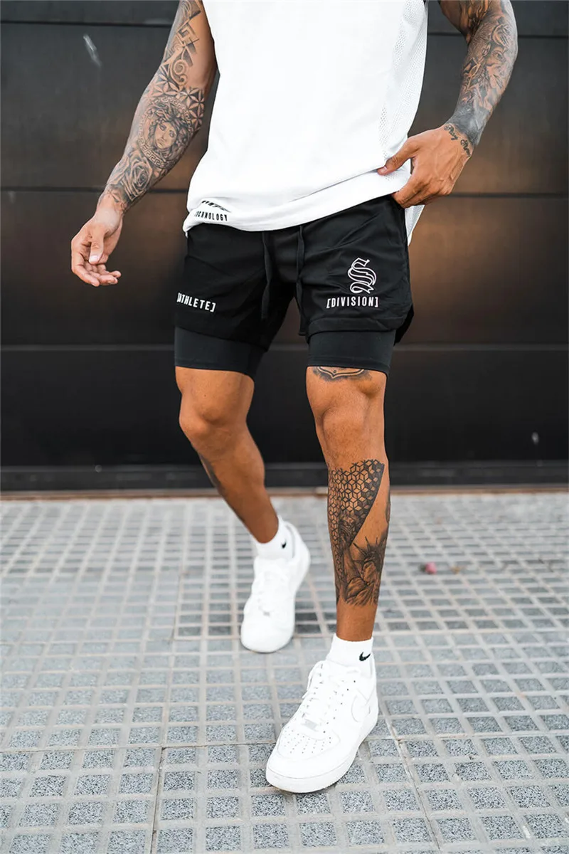 2-in-1 Running and Gym Shorts for Men: Quick Dry Fitness - true deals club