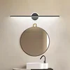 Modern LED Wall Lamp Black Mirror Light Dresser Bathroom Toilet  Long Strip Lamps Home Decor 40/60/80CM Led Lighting Lustre 2
