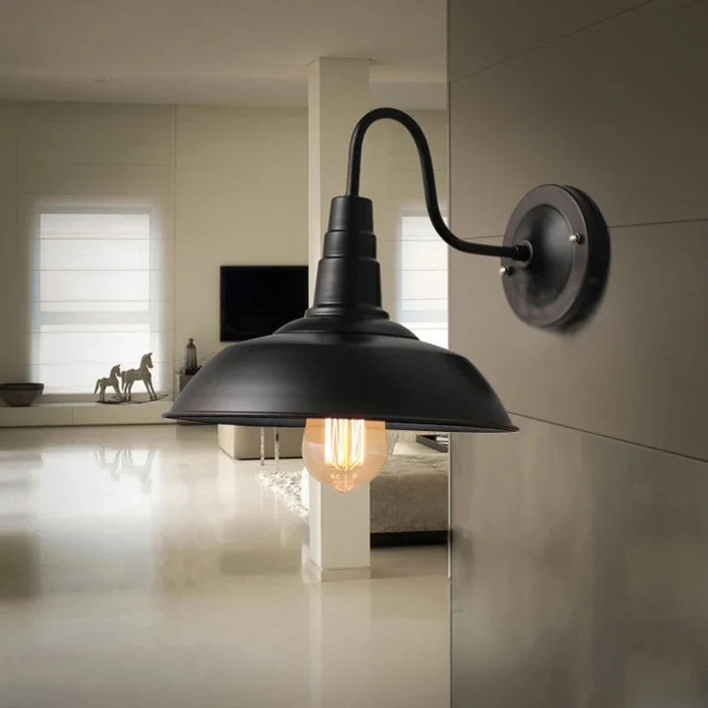 Creative Retro Wall Mount Lamp Outdoor Barn Garage Vintage Fixture Night Light  Wall Lights Decorative Aisle Corridor