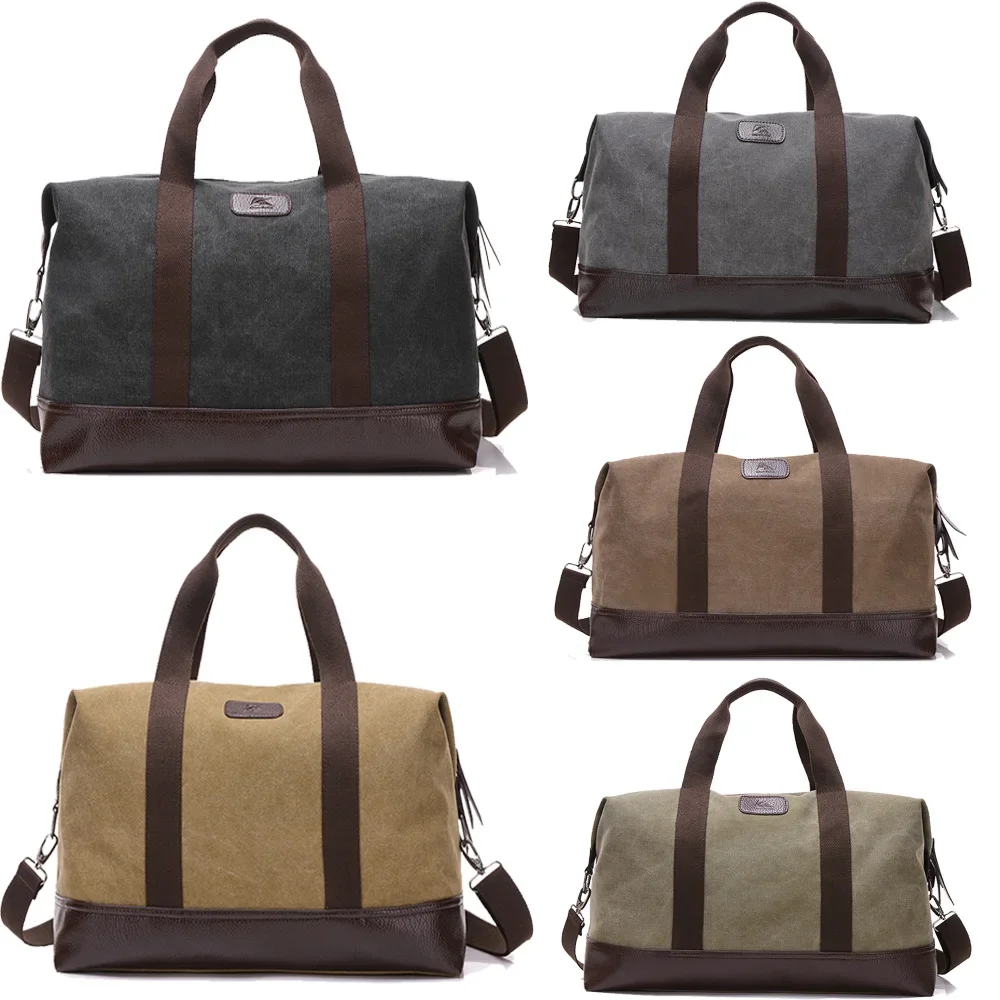 MARKROYAL High Capacity Canvas Travel Bags Men Outdoor Luggage Bag One Shoulder Portable Diagonal Package Weekend