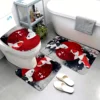 Oriental Black and Red Koi Bathroom Set - Anti Pulley Profile Mat, Toilet Lid, and Bath Mat for Elegant Home Decor 4