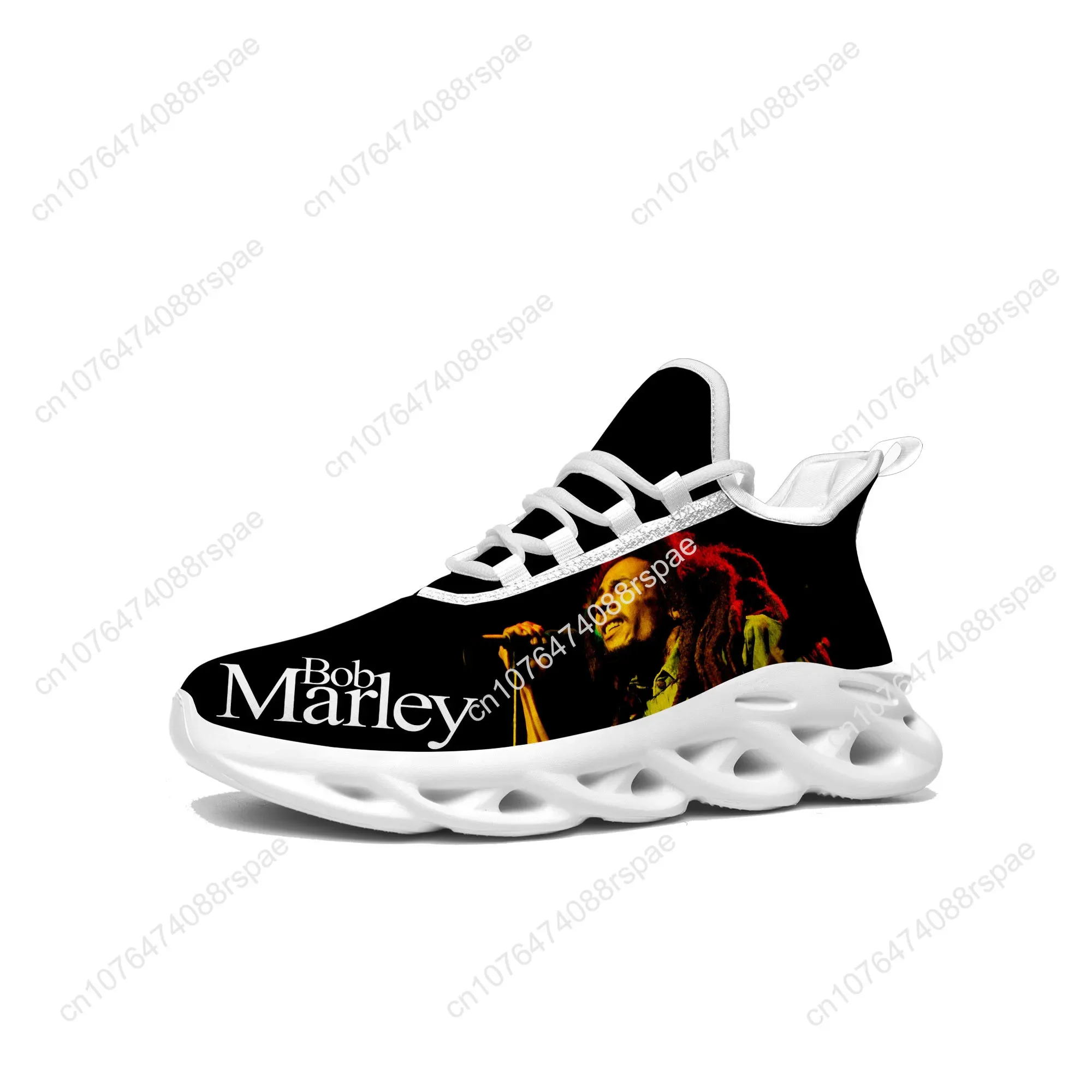 Reggae Rock Music Star Bob Marley Flats Sneakers Mens Womens Sports Running Shoe Sneaker Lace Up Mesh Footwear Tailor-made Shoe