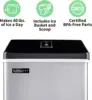 Ice Cube Maker Machine | First Cubes in 15 Minutes, 40 lbs. of Ice in 24 Hours |  Portable Design in Stainless Steel - IM200SS 2