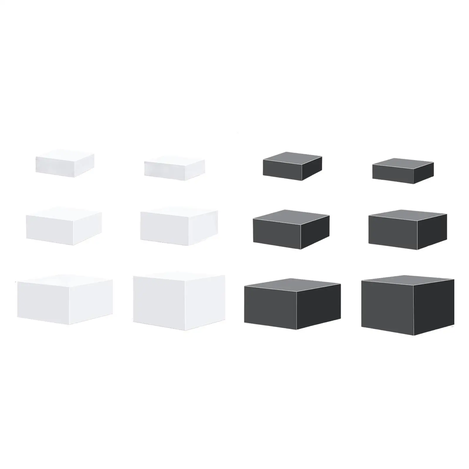 

6 Pieces Acrylic Cube Display Box Riser for Food Action Figures Catering