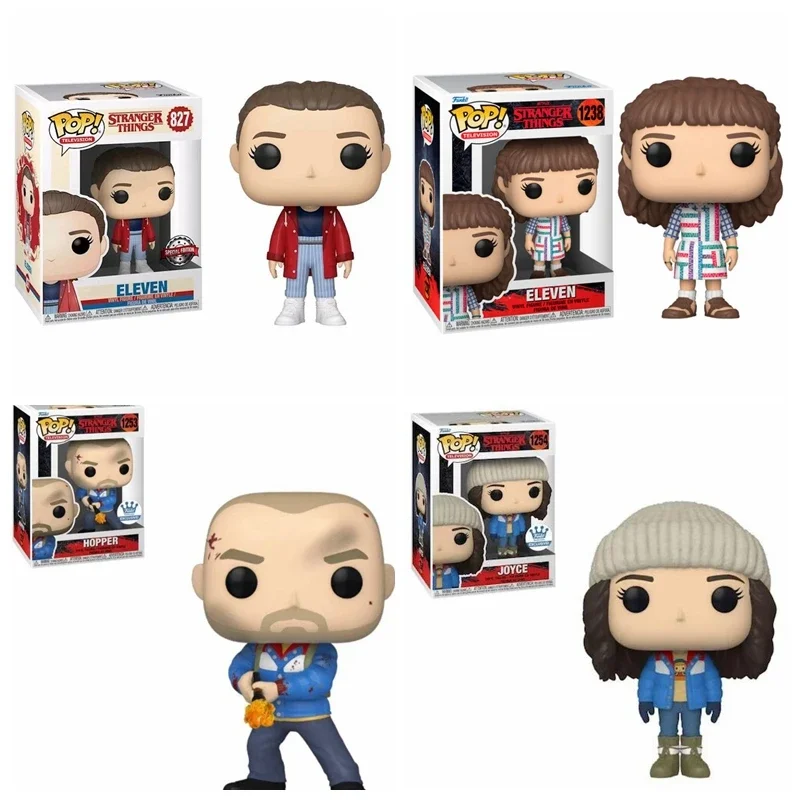 Funko Pop Television Stranger 922 # Eleven 827 #1238 # Hopper 1253 # Joyce 1254 #881 #552 #1238 #1243 # Things Action Figure Toys