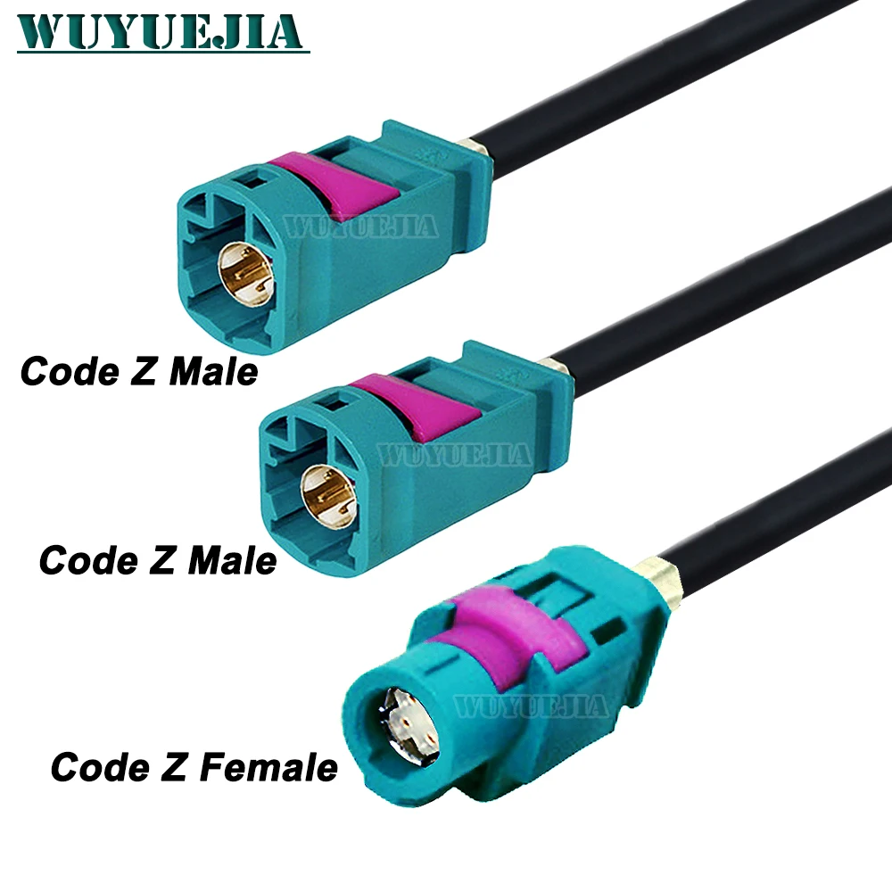 Y Type 1 to 2 splitter HSD LVDS Cable 4 Pin Core Z Male to Z Male Z Female  Connector Wire Video Line for Car GPS Navigation