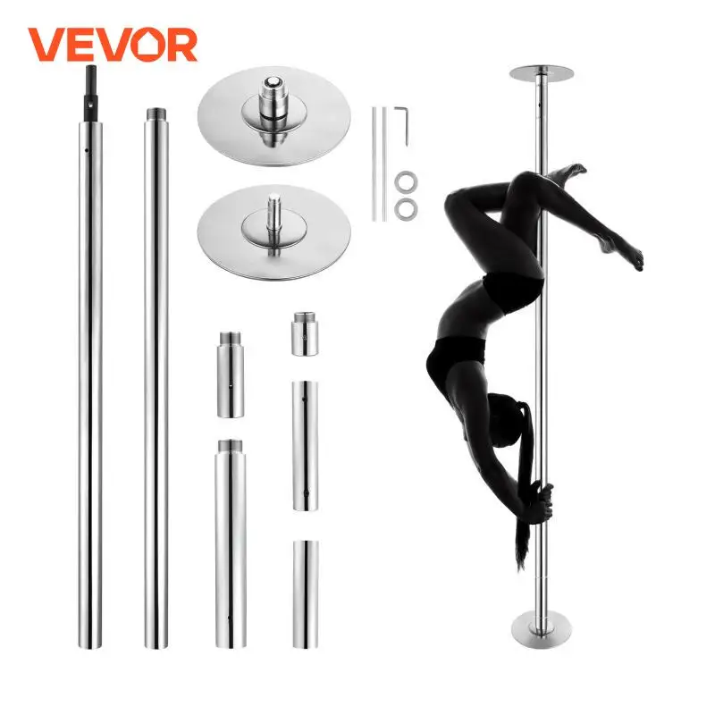 VEVOR Professional Dancing Pole Spinning Static Dancing Pole Kit Portable Removable 45mm Heavy-Duty Stainless Steel dancing pole kit