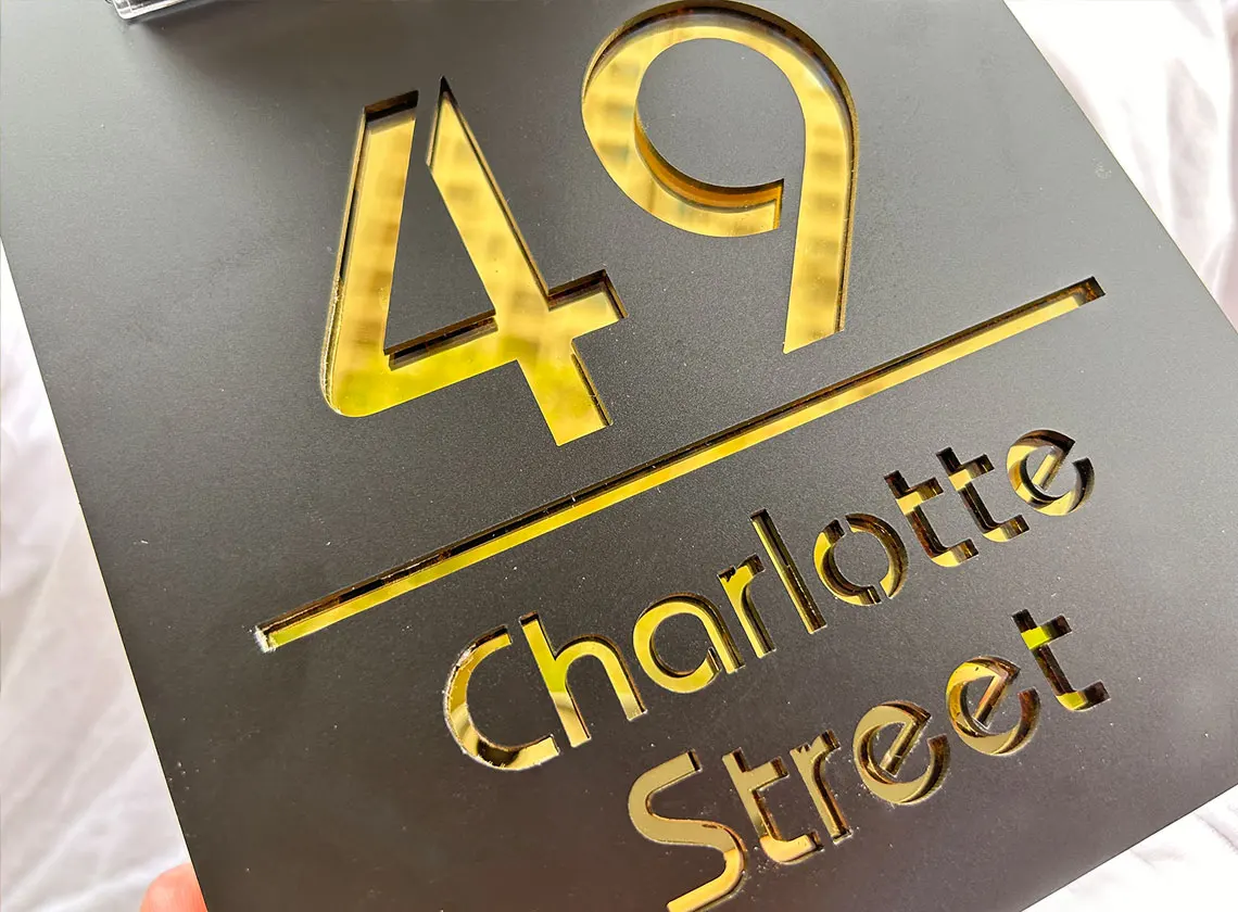 Personalized External House Numbers Solar Light 3D Cutting Acrylic Plaque Modern Address Street Name Door Plates house number signs door signs house numbers house wall plaques number plate