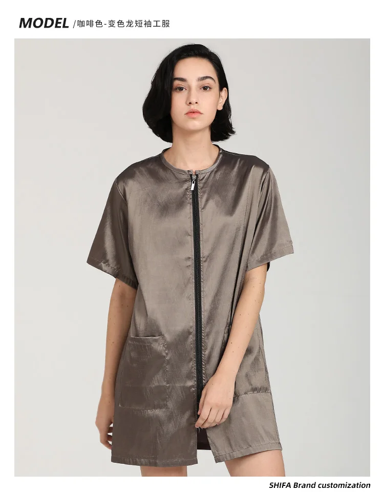 Hair Salon Smock Salon Client Gown Short Sleeve Bathrobes Hair Cutting Cape Professional Hairdressing Clothes Hairdresser Apron haircut cape,hairdressing cape