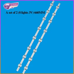 New2 PCS*8LED 660mm LED backlight strip for LG 32LJ510V HC320DXN-ABSL1-2143 LC320DXE (FK)(A2) 6916L-2855B 32 V17 high quality