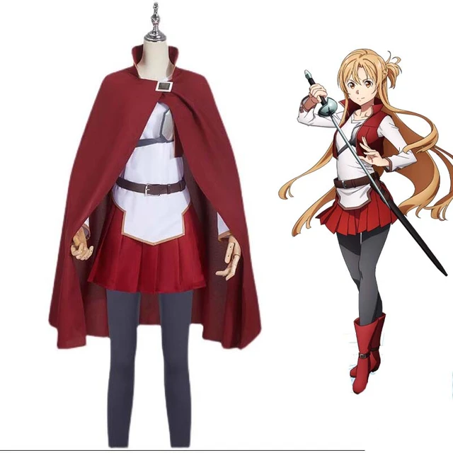 Anime Sword Art Online Asuna Cosplay Costume Dress Uniform For Halloween Sao  Asuna Yuuki Battle Suit Outfits Full Set With Wig - Cosplay Costumes -  AliExpress